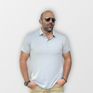One & Done Lightweight Golf Polo - Gray