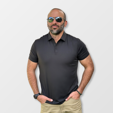 One & Done Lightweight Golf Polo - Black